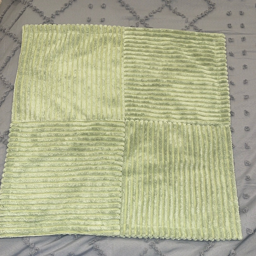 New green throw pillow cover soft, fuzzy, seafoam, green spring green